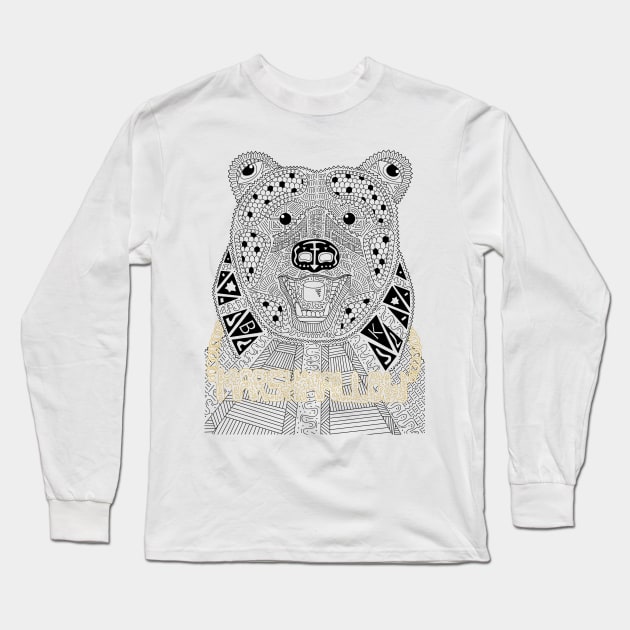 Gangsta Bear Long Sleeve T-Shirt by Slightly Sketchy
